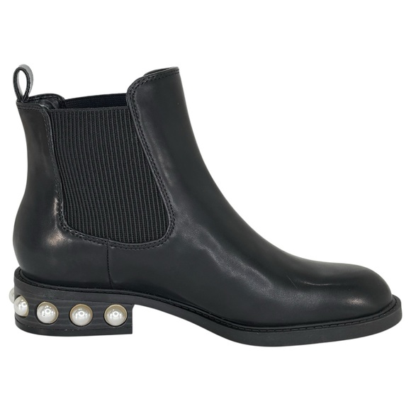 On 34th Jeovana Black Faux Leather Womens Ankle Boots Size 7M - Picture 5 of 11